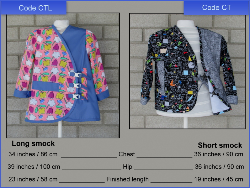 Smock, sizes and measures
